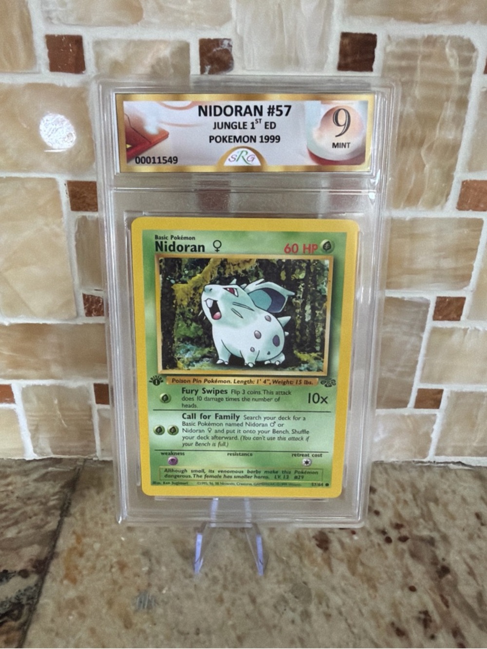 Pokemon Nidoran Green Yellow Graded Trading Card